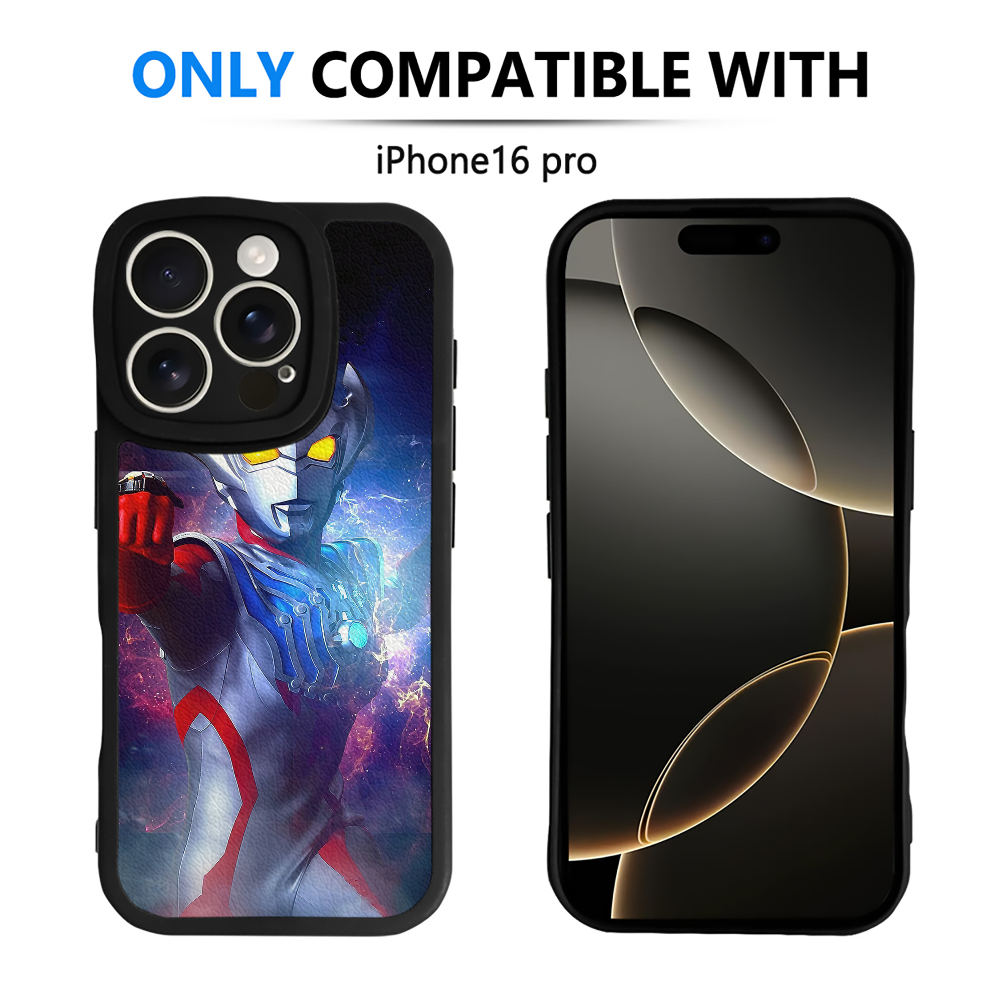 （画像用） ウルトラマン Ultraman 【iPhone 16シリーズ対応】シリコンスマホケース（レザー調） 材質：シリコン